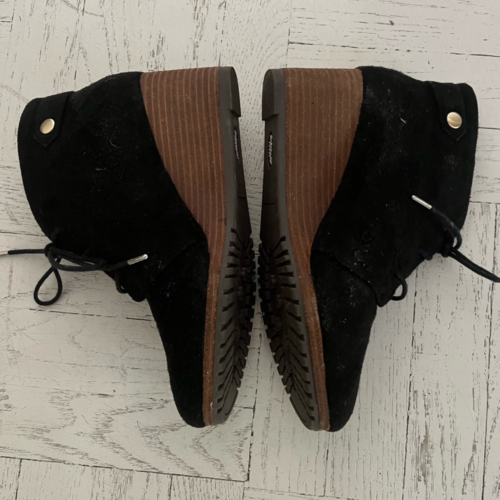 Black suede shoes